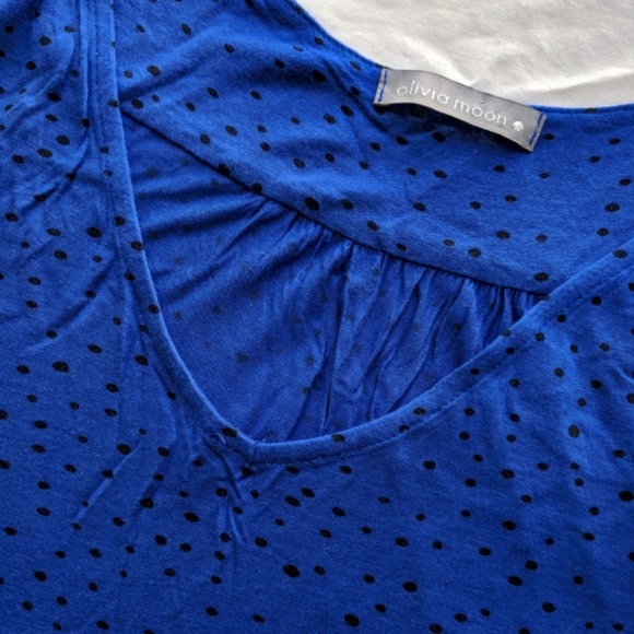 Olivia Moon Hi-Lo V Neck Sleeveless Dotted Top - Picture 6 of 8